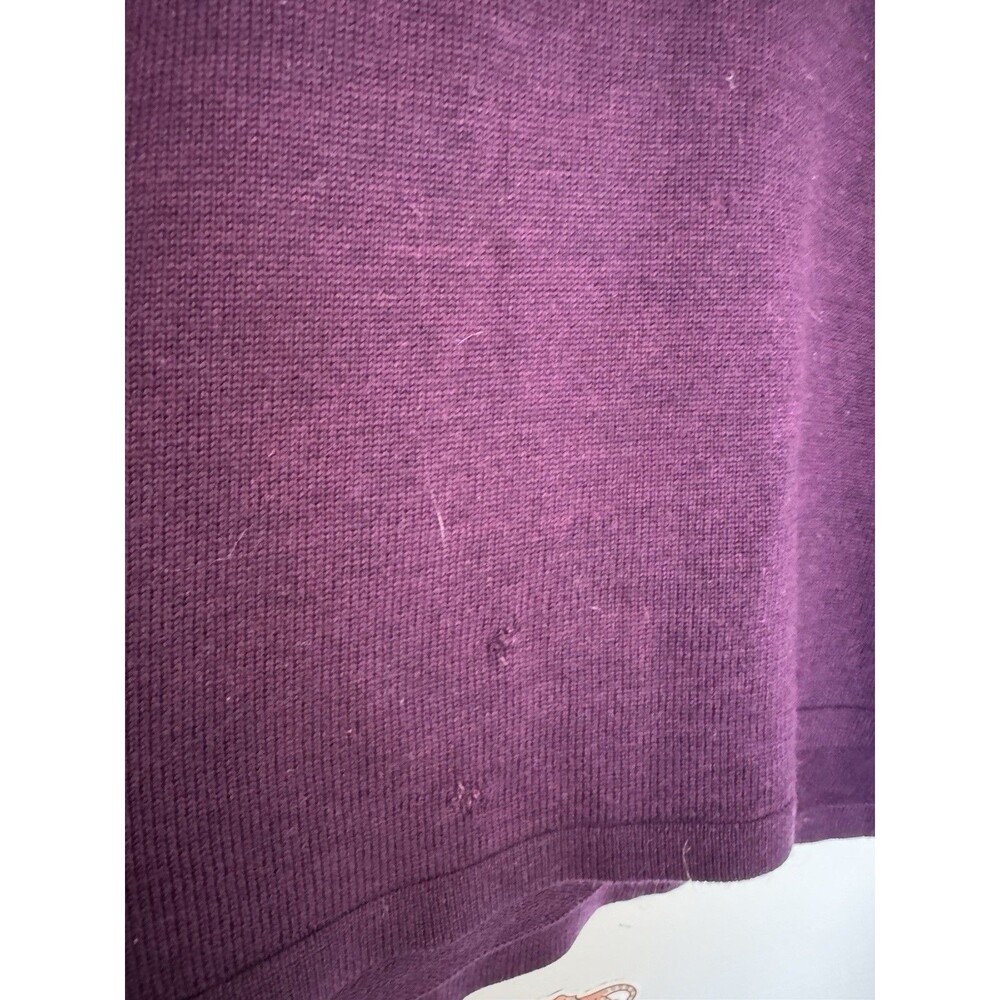Eileen Fisher Large Womens Dark Purple Sweater Merino Wool - Picture 10 of 10